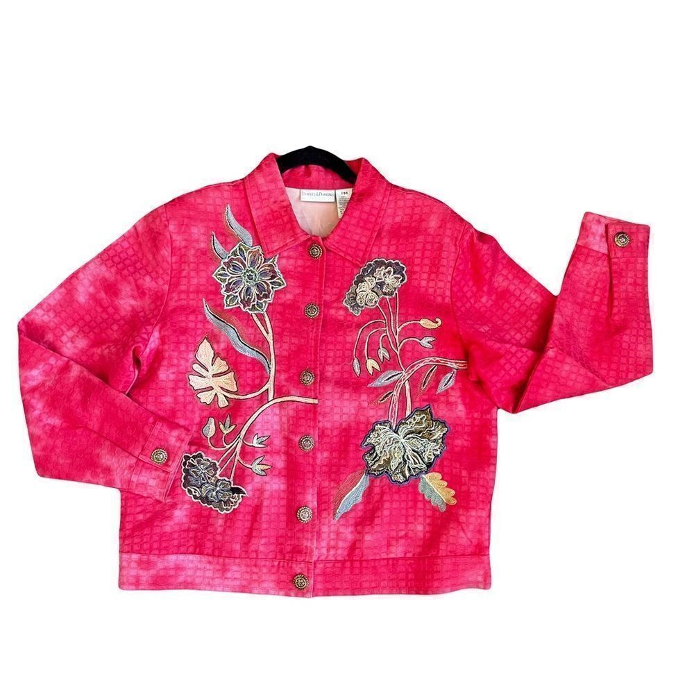 Vintage Draper’s and Damon’s Embroidered Pink Jacket